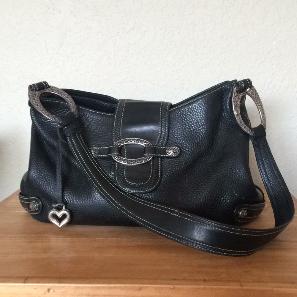 Brighton Black Leather Handbag
